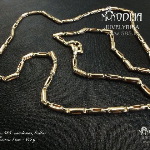 AUKSINĖ GRANDINĖLĖ. SVORIS 35g, ILGIS 60cm. DARBAS NUO 300€