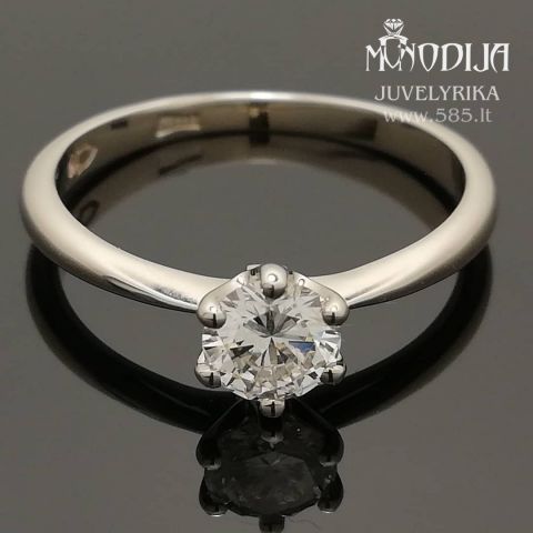 Galto aukso sužadėtuvių žiedas. Svoris 2g, briliantas 0.39ct. Kaina nuo 1100€