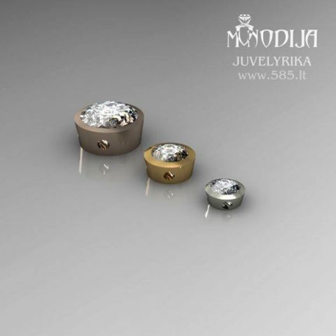 Pakabukas, auskarai. Diametras 4mm, 5.5mm ir 8mm