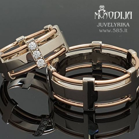 Balto-raudono aukso vestuviniai žiedai
Svoris: 15g
Briliantai: 3vnt*0.03ct-2mm
Darbo kaina: 700€
Kategorija: Prabangūs
Plotis: 8mm ir 8mm