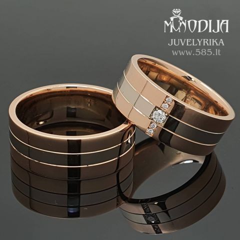 Balto-raudono aukso vestuviniai žiedai
Svoris: 21g
Briliantai: 0.05ct-2.3mm, 4vnt*0.01ct-1.3mm
Darbo kaina: 300€
Kategorija: Modernūs
Plotis: 8mm ir 8mm