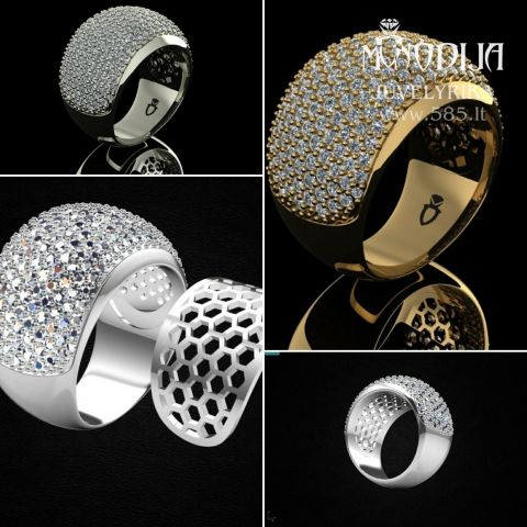 ⚜️Juvelyrikos gamyba pagal individualius užsakymus ⚜️
Žiedo vizualizacija. 12g, 239 briliantai, 2.2ct
