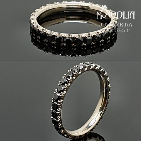 Žiedas su juodais deimantais
Darbo kaina: 120€
Deimantaib 28*0.03ct-2mm
Svoris: 2g