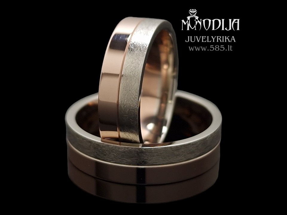 Modernūs vestuviniai žiedai
Svoris: 16g
Darbo kaina: 350€
Plotis: 6mm - www.585.lt