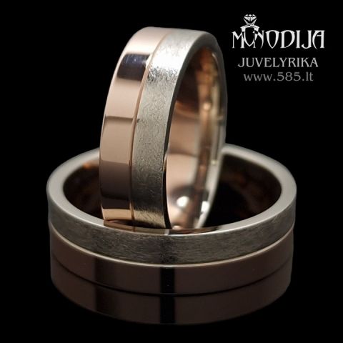 Modernūs vestuviniai žiedai
Svoris: 16g
Darbo kaina: 350€
Plotis: 6mm